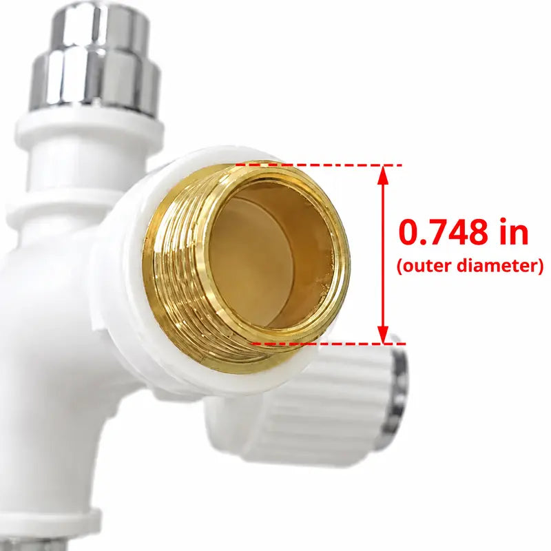 🔥Last Day 50% OFF -🔥Dual Outlet Washing Machine Plastic Faucet, 1 In 2 Out Water Plastic Tap, 3/4 Inch Universal Connector