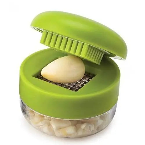 🔥 Holiday Celebration 70% OFF🔥Mini Garlic Chopper and Press with Container, Manual Garlic Mincer Crusher Cutter Grinder