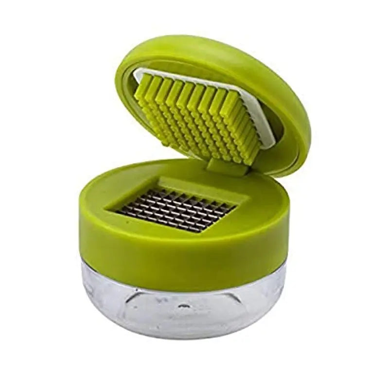 🔥 Holiday Celebration 70% OFF🔥Mini Garlic Chopper and Press with Container, Manual Garlic Mincer Crusher Cutter Grinder