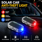 Solar Powered Fake Car Alarm Light, Plastic Material Auto Light Sensor LED Simulated Security Warning Flashing Light