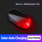 Solar Powered Fake Car Alarm Light, Plastic Material Auto Light Sensor LED Simulated Security Warning Flashing Light
