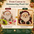 🎄Holiday Celebration 70% OFF🎄Frameless 3D Beaded Christmas Pearl Diamond Painting, Xmas Wreath Stocking Mosaic Art, Stress Relief DIY Home Wall Decoration
