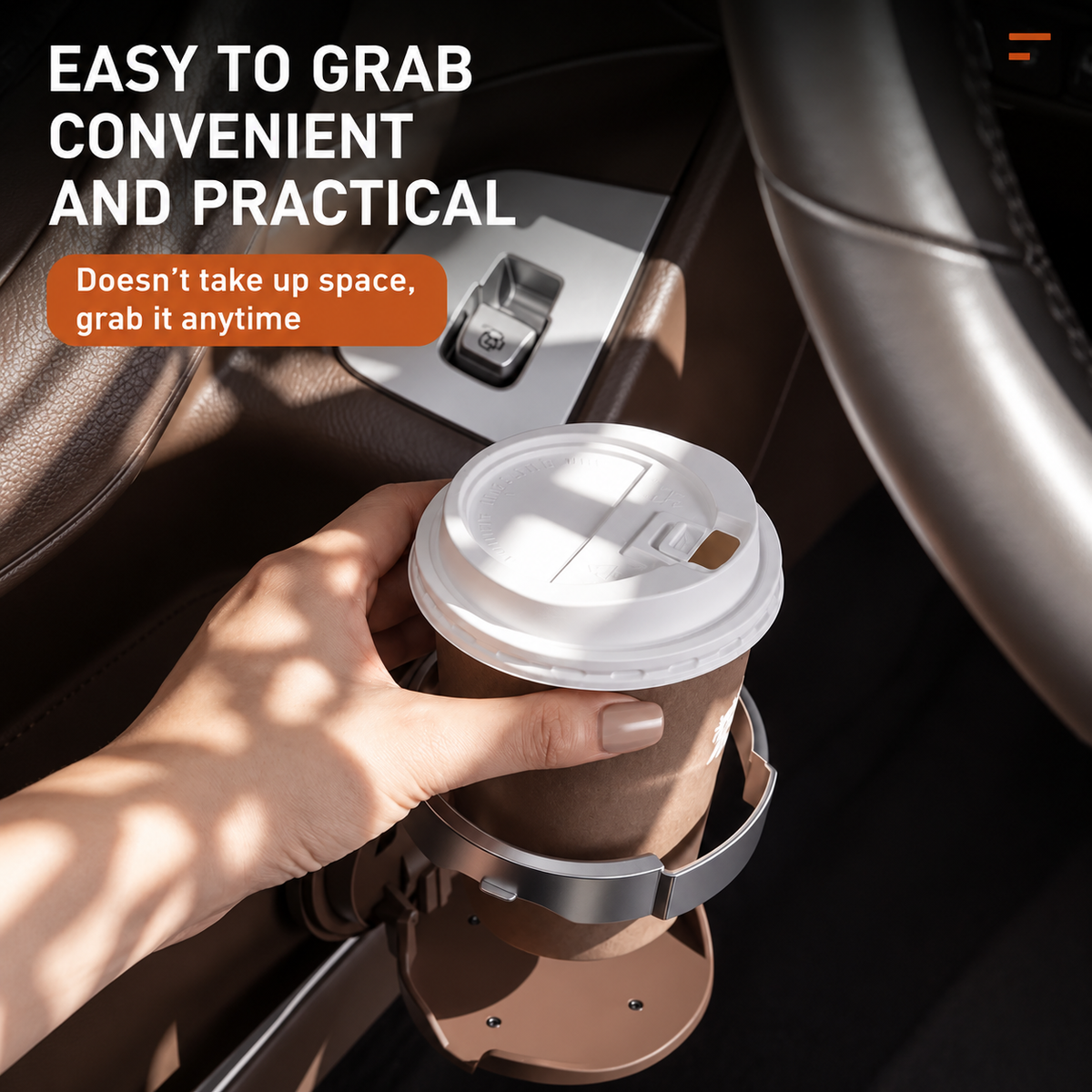 Car Door Cup Holder – Foldable In-Car Storage Organizer