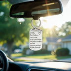 🔥Last Day 70% OFF -🔥Unisex Minimalist Slogan Keychain - Palm-Sized Polyester-Nylon Fabric Daily Carry Keyring