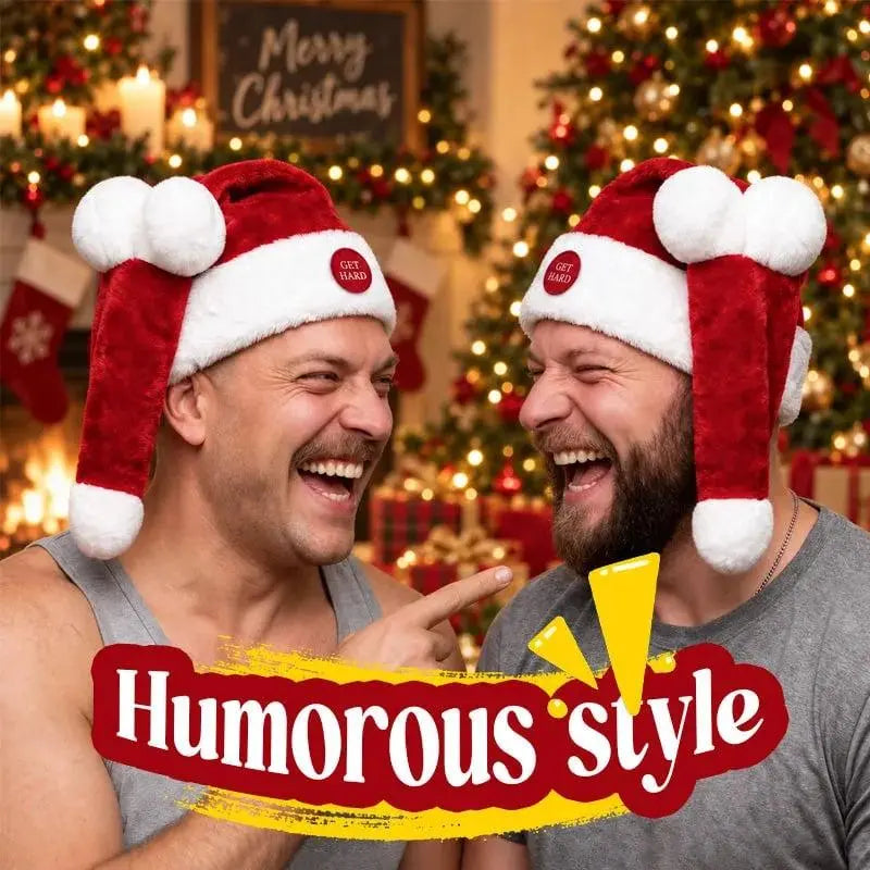 🔥 Holiday Celebration 70% OFF🔥Animated Naughty Santa Hat – Funny Christmas Party Hat with Moving Santa Ears
