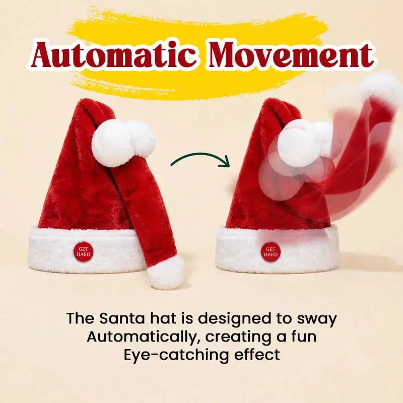 🔥 Holiday Celebration 70% OFF🔥Animated Naughty Santa Hat – Funny Christmas Party Hat with Moving Santa Ears