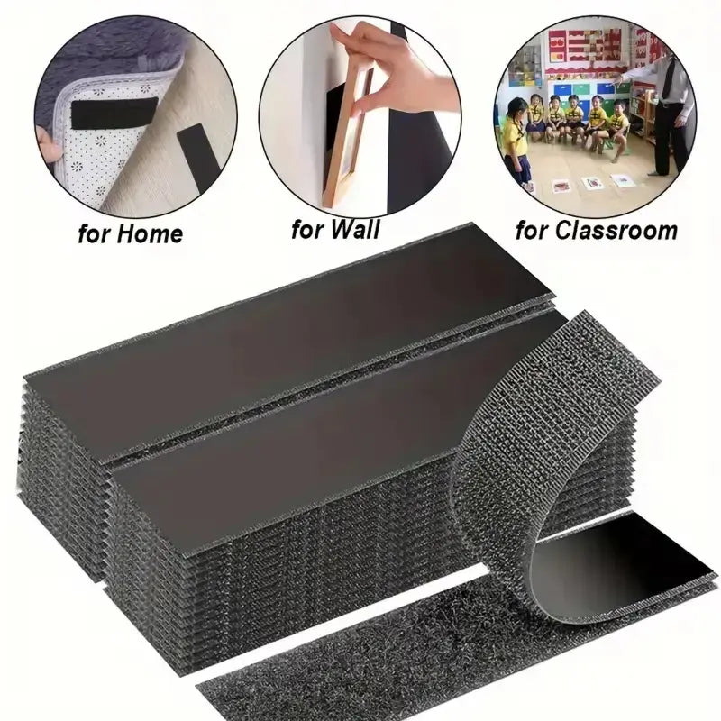 🔥Last Day 70% OFF -🔥Heavy Duty Water-Resistant Reusable Self-Adhesive Double-Sided Hook-and-Loop Strips - Strong Mounting Tape for DIY Home Projects