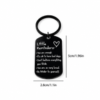 🔥Last Day 70% OFF -🔥Unisex Minimalist Slogan Keychain - Palm-Sized Polyester-Nylon Fabric Daily Carry Keyring
