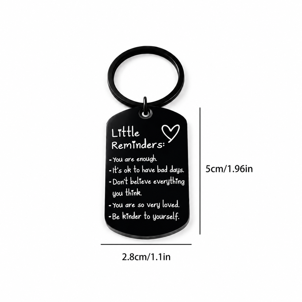 🔥Last Day 70% OFF -🔥Unisex Minimalist Slogan Keychain - Palm-Sized Polyester-Nylon Fabric Daily Carry Keyring