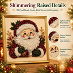 🎄Holiday Celebration 70% OFF🎄Frameless 3D Beaded Christmas Pearl Diamond Painting, Xmas Wreath Stocking Mosaic Art, Stress Relief DIY Home Wall Decoration