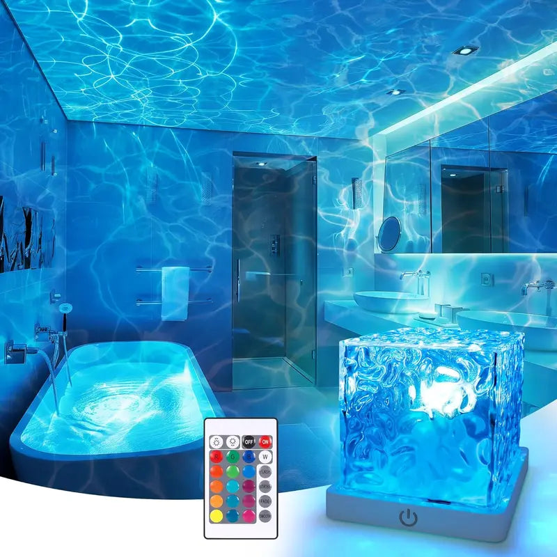 🎉 Holiday Celebration 70% OFF🎉Rechargeable Shower Light No Wiring, 16 Color Changeable Ocean Wave Projector Light,