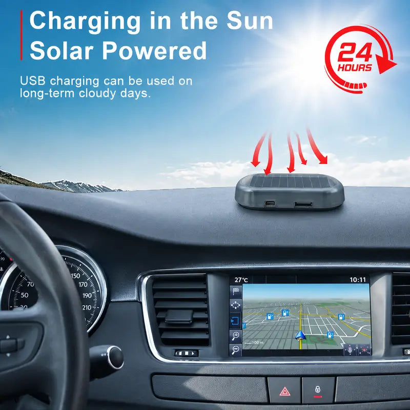 Solar Powered Fake Car Alarm Light, Plastic Material Auto Light Sensor LED Simulated Security Warning Flashing Light