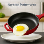 6-Piece Cast Iron Cookware Set, Dutch Oven, Skillet W/Lid, Grill Pan, Press