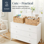 16x12 Scalloped Shelf Basket, Pantry Bins, 2 Pack