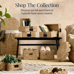 16x12 Scalloped Shelf Basket, Pantry Bins, 2 Pack