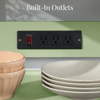 Rolling Kitchen Island Cart, Cabinet W/ Drawer, Sliding Tray, Outlet, Wheels