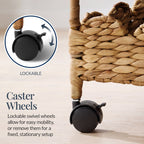 3-Tier Scalloped Rolling Nursery Caddy w/Wheels, Storage Utility Cart