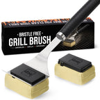 Bristle-Free Grill Brush & Scraper with Replacement Head