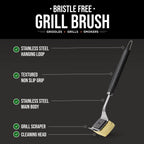 Bristle-Free Grill Brush & Scraper with Replacement Head