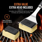 Bristle-Free Grill Brush & Scraper with Replacement Head