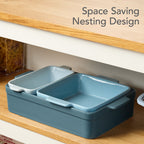 3-Piece Ceramic Casserole Dish Set W/Handles, Non-Stick for Baking & Serving