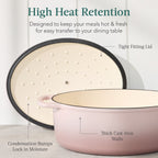 Oval Cast-Iron Dutch Oven Kitchen Cookware w/ Enamel - 7.5qt