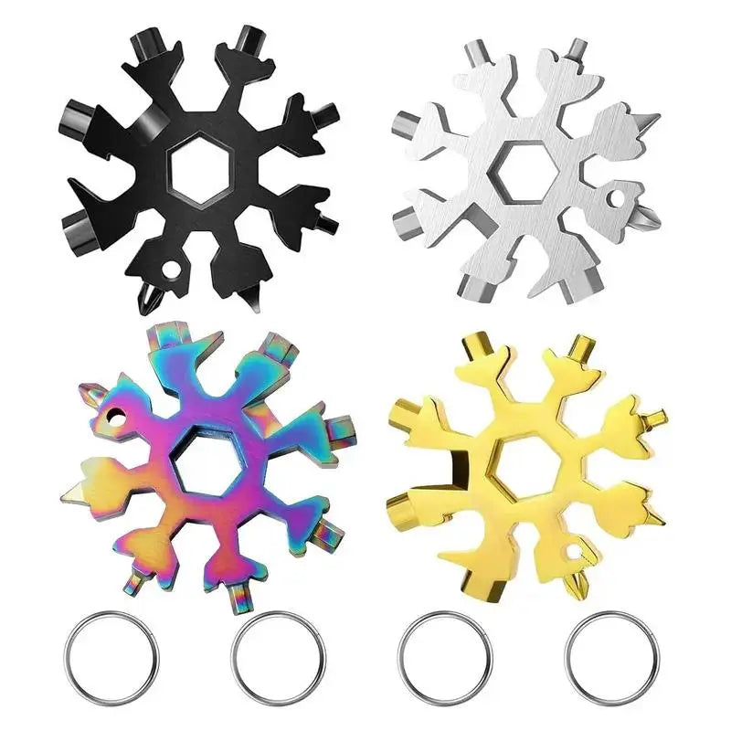 Black silver rainbow and gold snowflake multitools