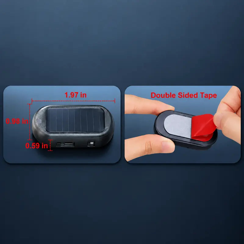 Solar Powered Fake Car Alarm Light, Plastic Material Auto Light Sensor LED Simulated Security Warning Flashing Light