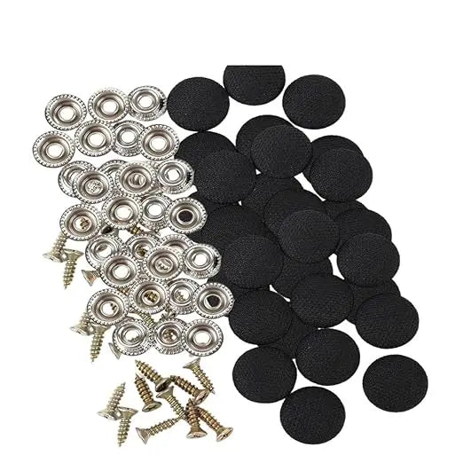 🔥 Holiday Celebration 70% OFF🔥50 Pack Car Roof Headliner Repair Buttons, Fabric Covered Retainer Screws, Auto Ceiling Liner Fixing Snap Fastener Clips