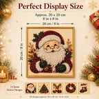 🎄Holiday Celebration 70% OFF🎄Frameless 3D Beaded Christmas Pearl Diamond Painting, Xmas Wreath Stocking Mosaic Art, Stress Relief DIY Home Wall Decoration